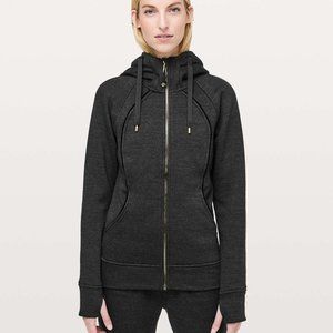 EUC Lululemon - Scuba Hoodie *Plush - Heathered Core Black / Black - 4 -
